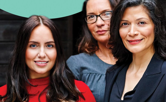 A group of women smiling