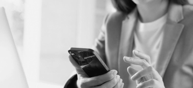 A woman checking her phone.